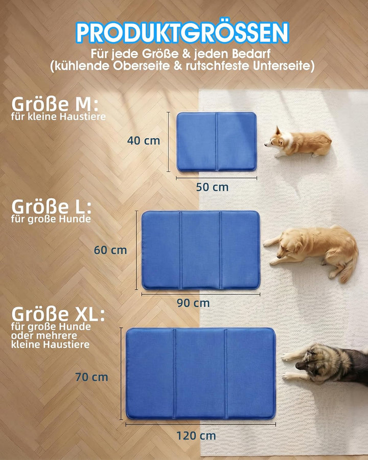 petnf Kühlmatte Für Hunde gross, Kühlmatte Hund Selbstkühlend für Grosse Mittelgrosse Haustiere, Küh