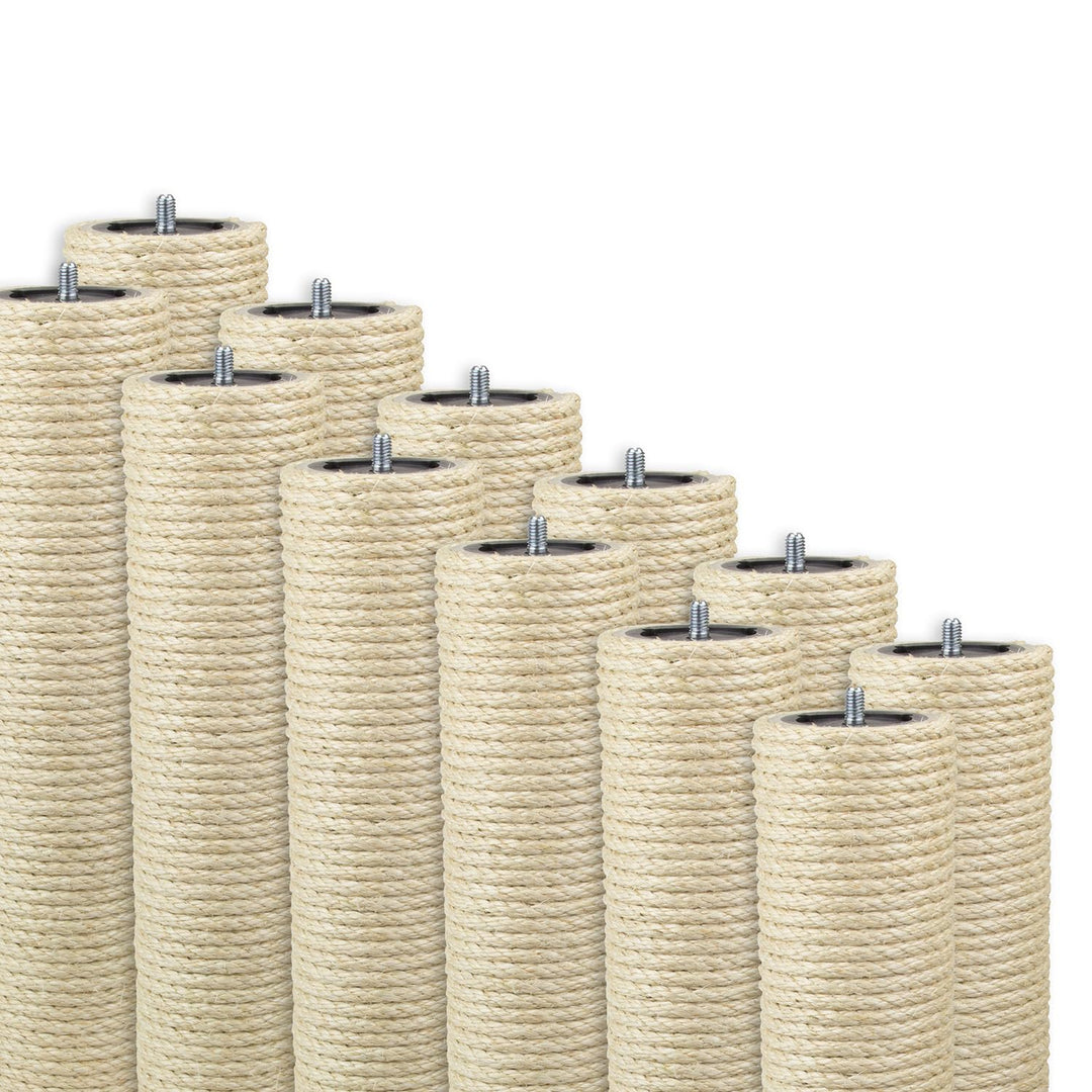 Kratzbaumland 9 cm Deluxe-Endstamm mit Stehbolzen und 8 mm Sisalseil Länge: 60 cm/Gewinde: 8 mm (M8)