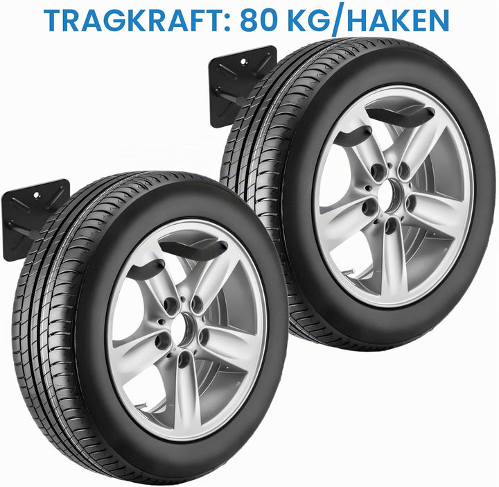Joyseedi 2 Stück Garagenhaken Schwerlast, Schwarz Wandhaken Schwerlast Lang Universal Garage Storage