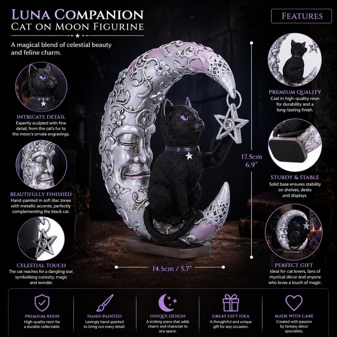 Nemesis Now Luna Companion Figur, Silber, 18,8 cm, B5978V2