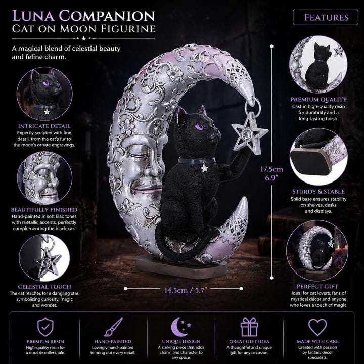 Nemesis Now Luna Companion Figur, Silber, 18,8 cm, B5978V2