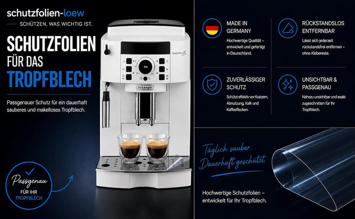 5 x Schutzfolie für Tropfblech DeLonghi Magnifica ECAM 20.116-20.116 - 21.116-21.117 - 21.118-22.105