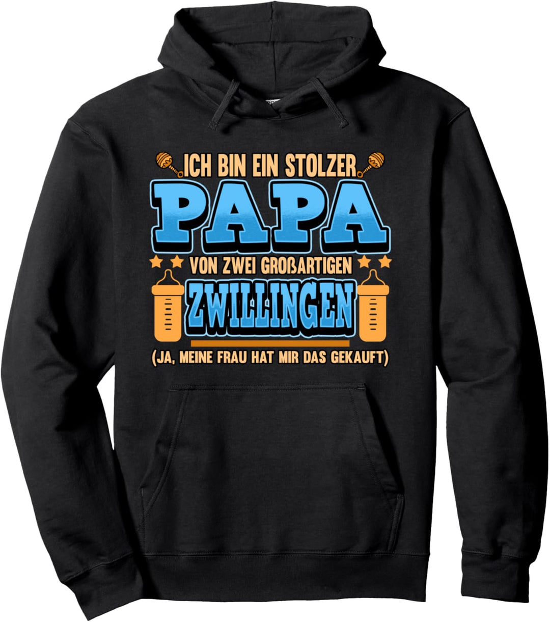 Vatertag Papa Zwilling Lustig Vatertag Spruch Geschenk Pullover Hoodie