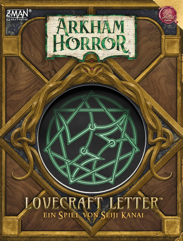 Z-Man Games, Arkham Horror: Lovecraft Letter, Kennerspiel, Kartenspiel, 2-6 Spieler, ab 14+ Jahren,