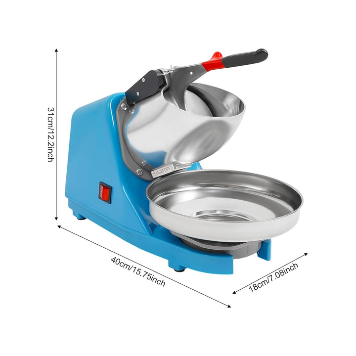 300W Elektrischer Crusheisbereiter 220V Edelstahl Ice Crusher Eiszerkleinere Eiswürfel Eiswürfelmasc