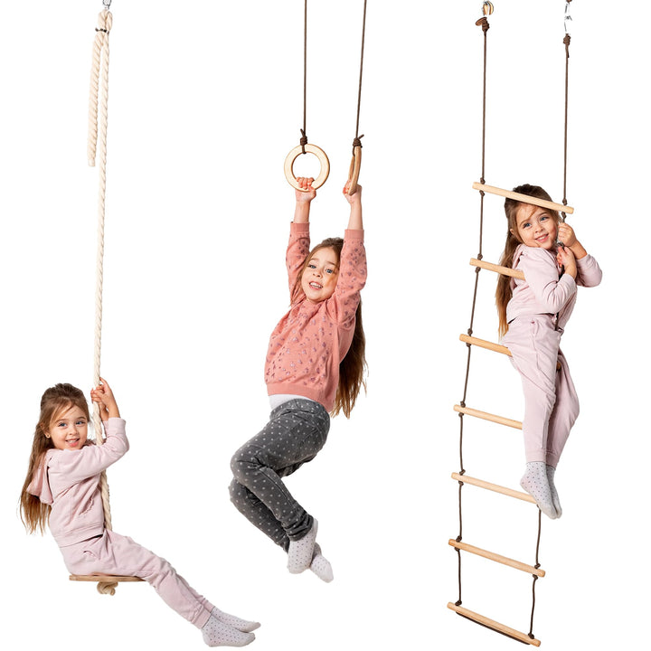 Goodevas Kinder Spielset – Indoor Klettergerüst und Outdoor Jungle Gym für Jungen und Mädchen – Klet