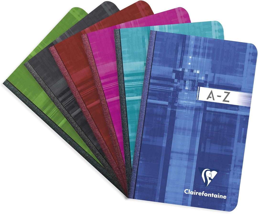 Clairefontaine 9599C - Packung mit 5 Kladden/Adressbuch 9x14cm mit Softcover, 96 Blatt kariert 90g,