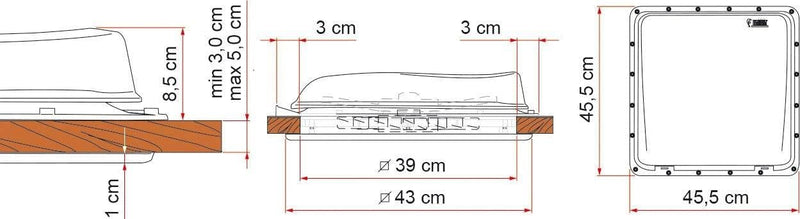 Fiamma Dachhaube Vent 40 weiss