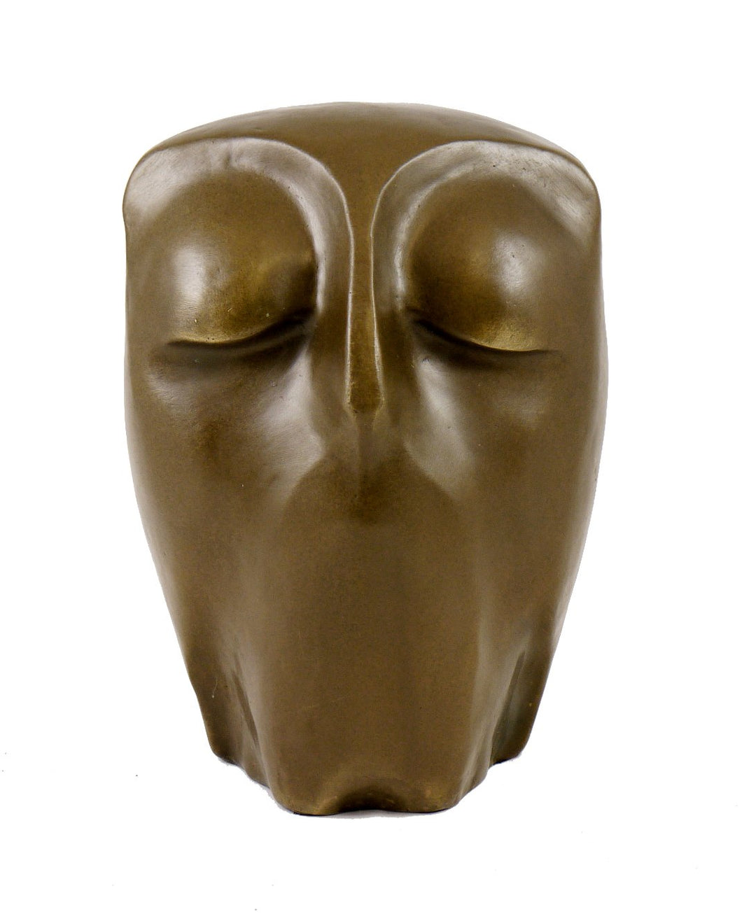 Moderne Kunst - Bronzeskulptur - Ruhende Eule - signiert von Milo - Eulen Skulptur - Bronzefigur Eul