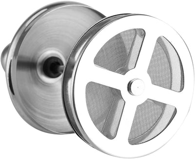 MAGT Milchaufschäumer Manuell, 800ml Edelstahl Milchschäumer Doppel Mesh Kaffeeschäumer Milchschaum