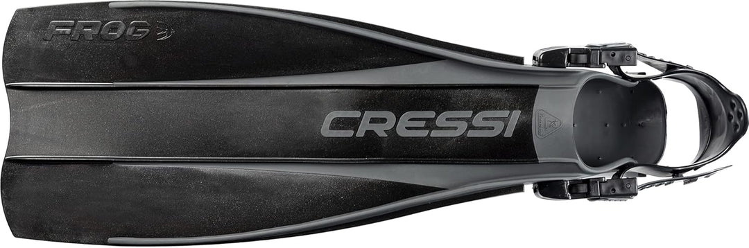 Cressi Geräteflossen Tauchen Frog Made in Italy Verstellbare Flossen M/L Schwarz, M/L Schwarz