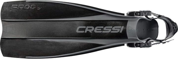 Cressi Geräteflossen Tauchen Frog Made in Italy Verstellbare Flossen M/L Schwarz, M/L Schwarz