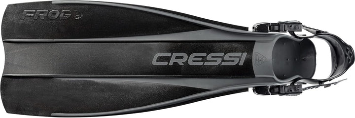 Cressi Geräteflossen Tauchen Frog Made in Italy Verstellbare Flossen S/M Schwarz, S/M Schwarz