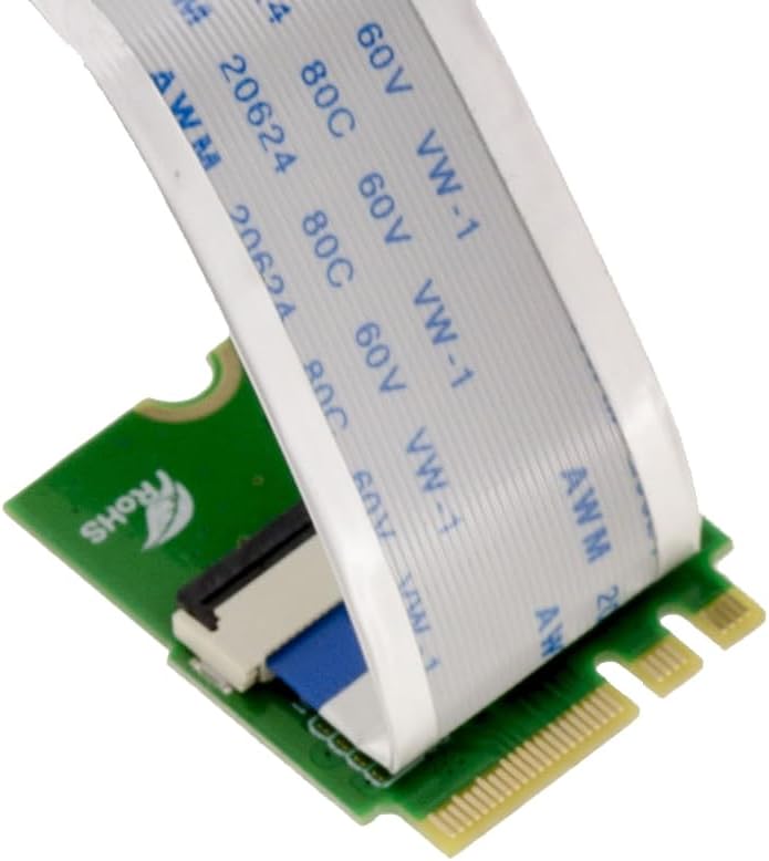 KALEA-INFORMATIQUE M.2 NGFF-Riser-Verlängerung zur Montage Einer PCIe M Key AHCI oder NVMe M2-SSD an