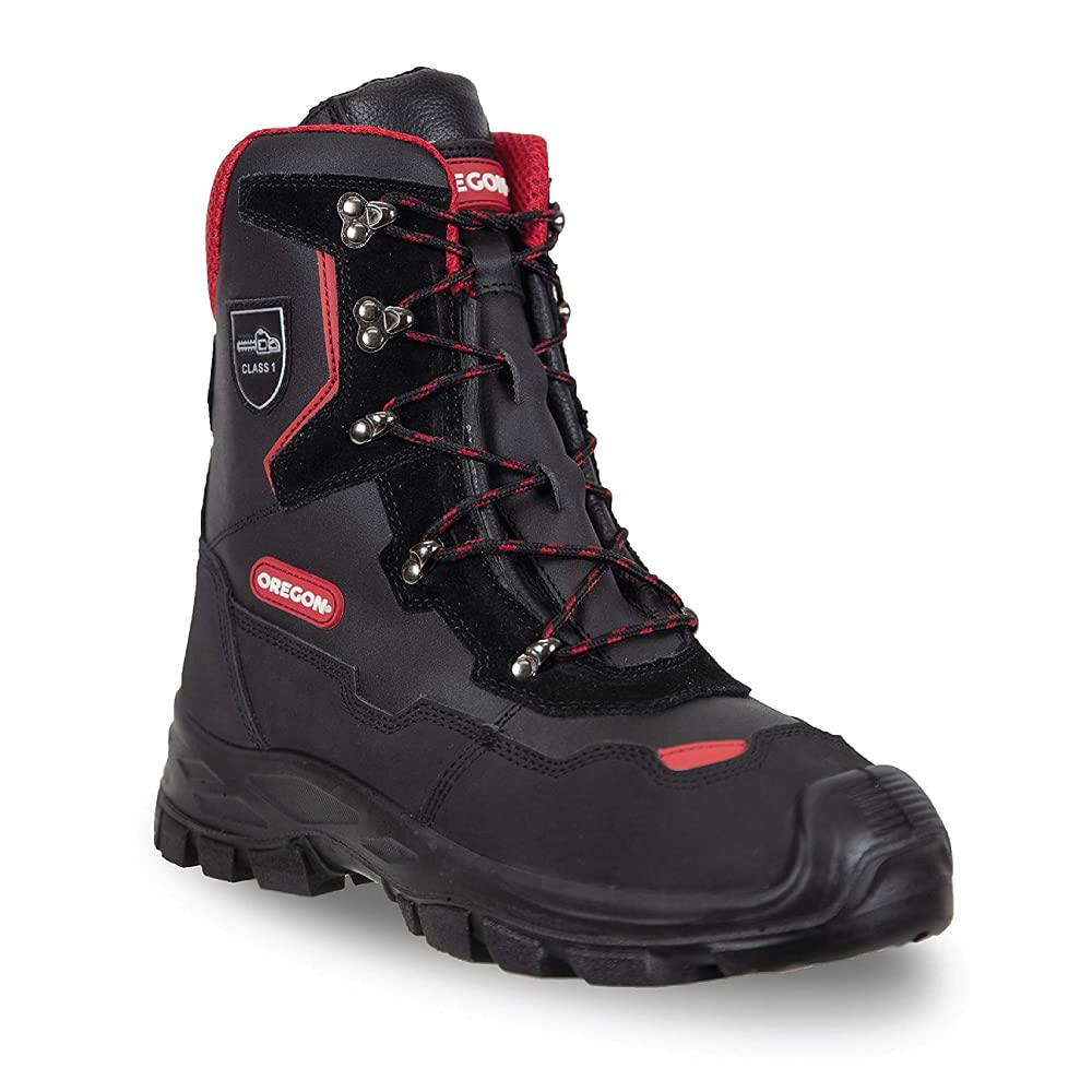 Oregon Yukon Kettensägen-Schnittschutzstiefel aus Leder, Klasse 1, Grösse 45 (UK Grösse 10) (295449/