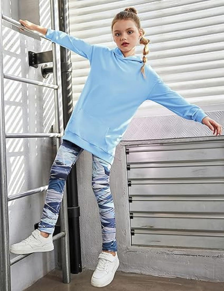Arshiner Mädchen Hoodie Lang Kinder Winter Kapuzenpullover Mode Freizeit Einfarbiges Sweatshirt für