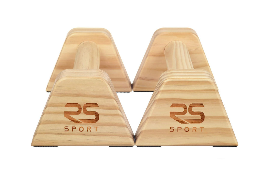 RS SPORT Calisthenics, Parallele aus Holz, niedrige Paralletten, Paralleline, Calisthenics, Push Up