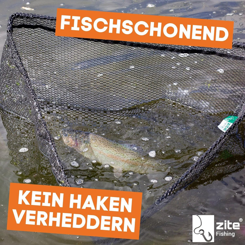 Zite Fishing Kescher Gummiert zum Angeln - Teleskop Angelkescher Diverse Längen auch für Kinder 210.