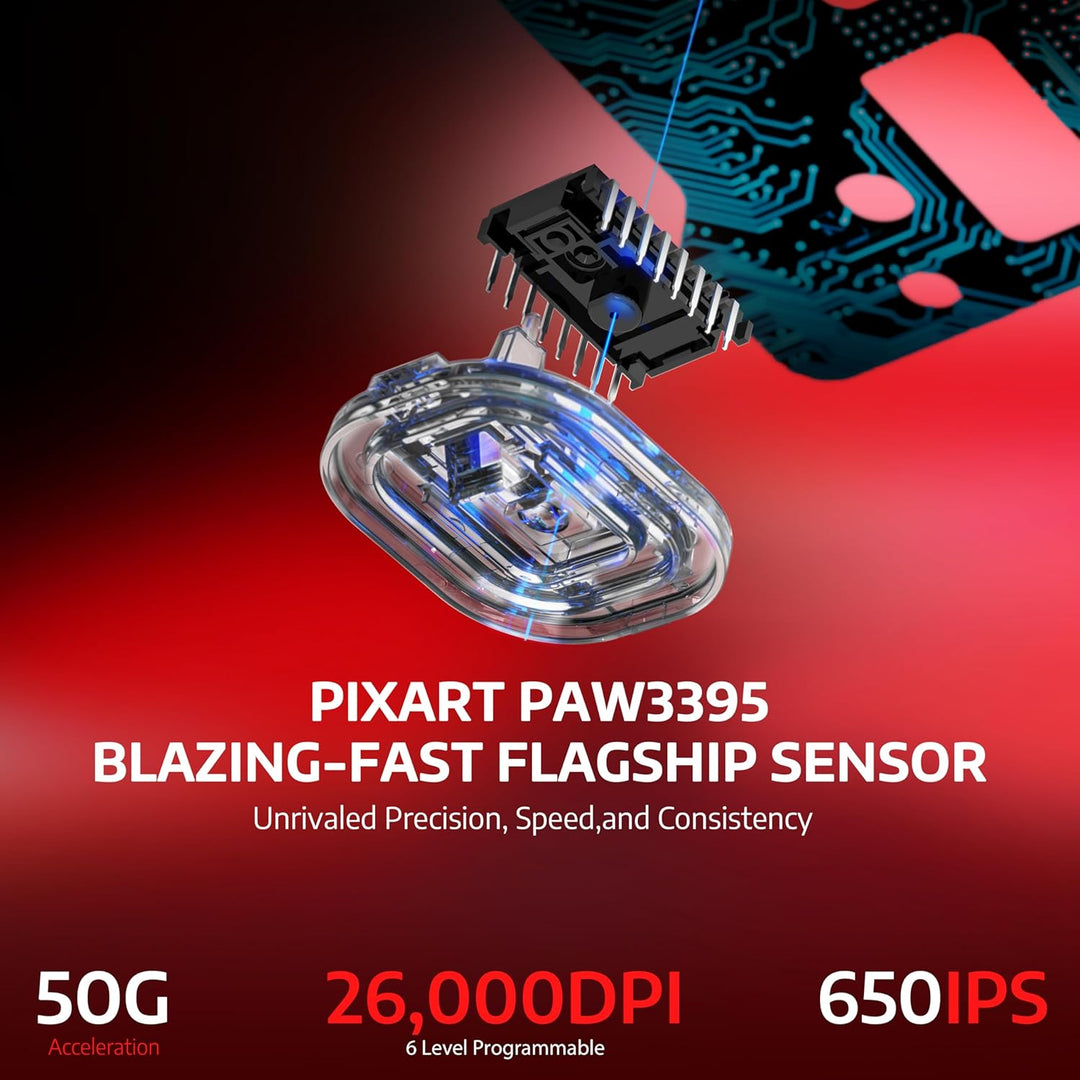 VGN Game Power Attack Shark X6 Superlight Kabellose Gaming-Maus mit RGB Ladestation, 49g Ultraleicht
