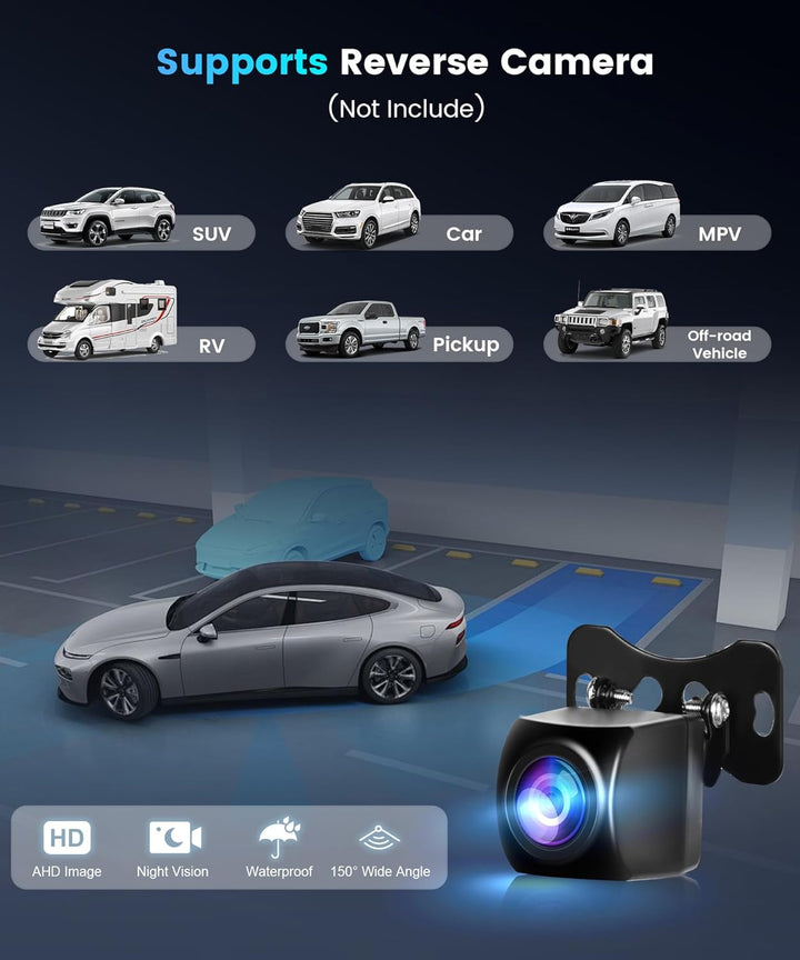 10,26-Zoll CarPlay Android Auto Autoradio, IPS-Touchscreen-Digitalempfänger fürs Auto mit Bluetooth,