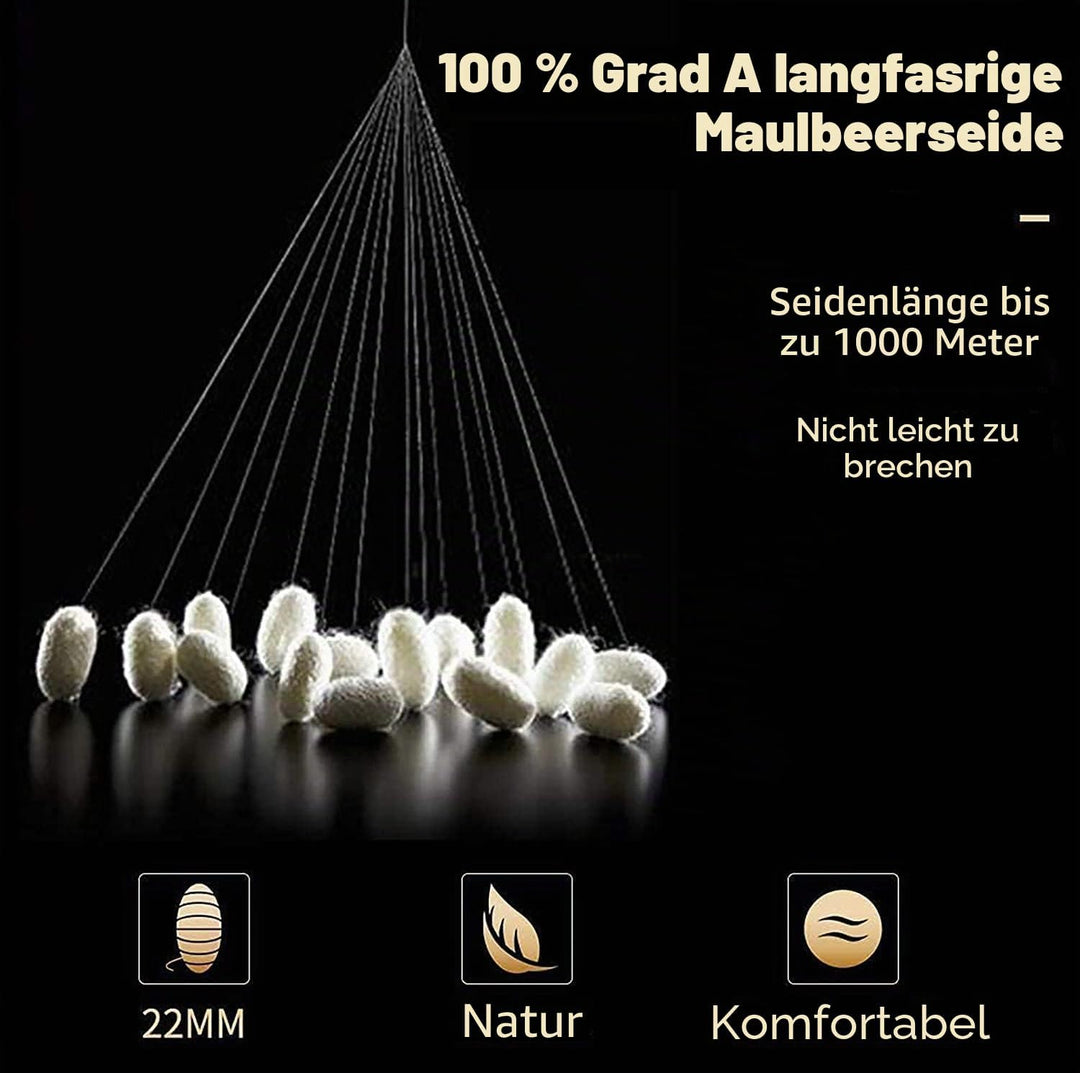 RUIPTSKE Kissenbezug aus Naturseide, hypoallergen, 22 Momme, 100 % Seide, 600 Garne, mit verdecktem