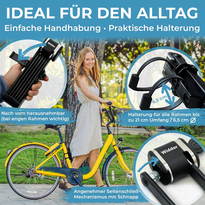 Widder Extrem sicheres Faltschloss Fahrrad [Titan-Stahl Level 15] - Fahrradschloss hohe Sicherheit 9