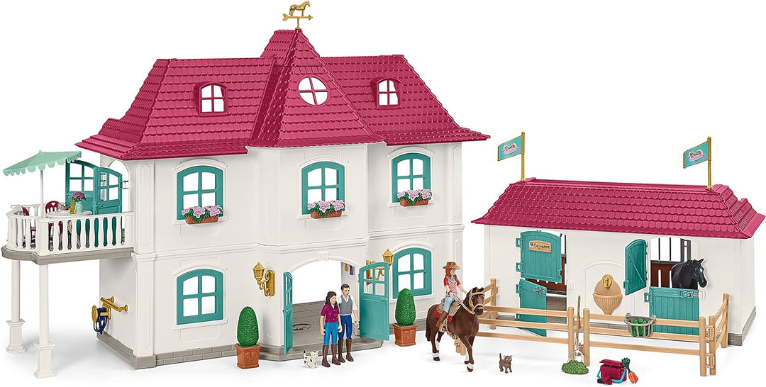 schleich 42551 Horse Club Lakeside Pferdehof, ab 5 Jahren, HORSE CLUB - Spielset, 108 Teile Single a