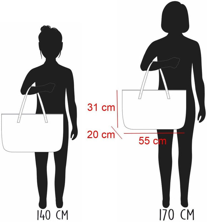 Grosse Damen Shopping-Tasche | grau | Kunstleder | Kuromi