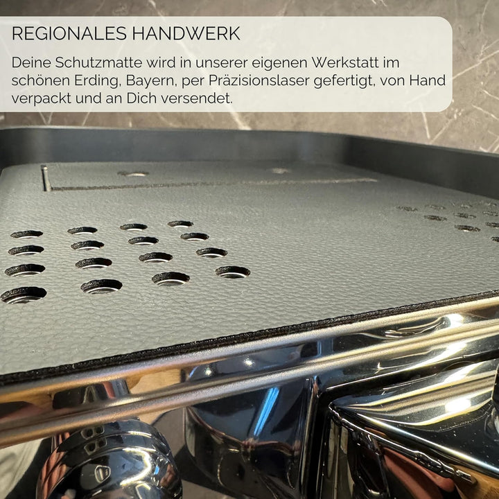 Barista - Made in Germany Schutzmatte | ECM Mechanika VI Slim | Massanfertigung aus veganem Leder |