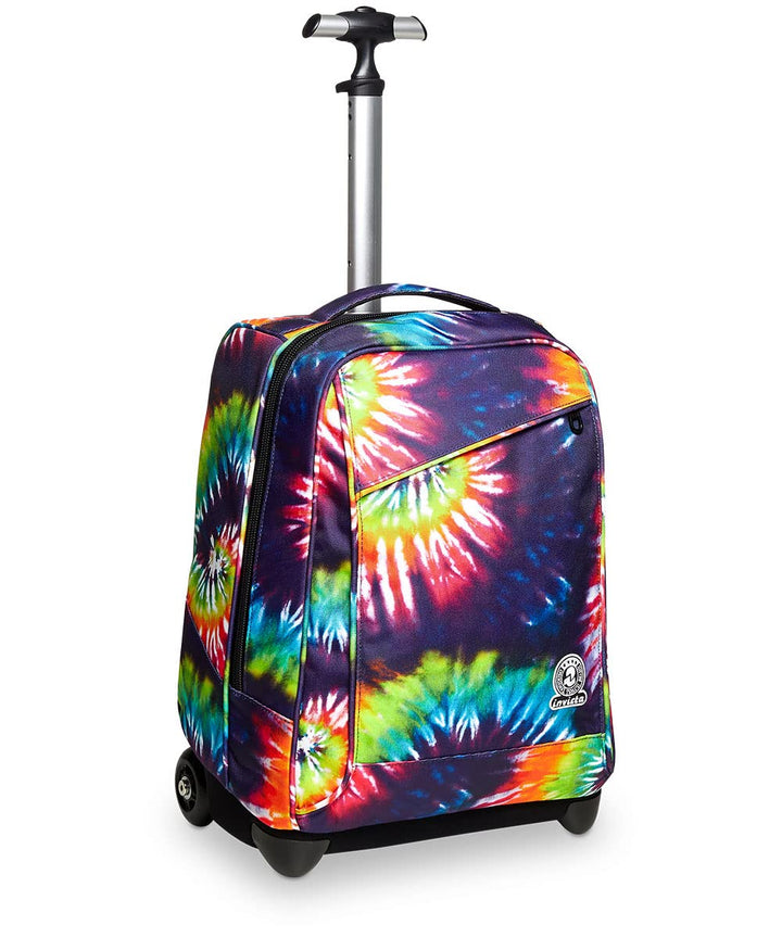 TROLLEY INVICTA TIE&DYE, 2 in 1, Schulranzen mit Rollen, Rucksack mit Trolleyfunktion für Kinder, ab