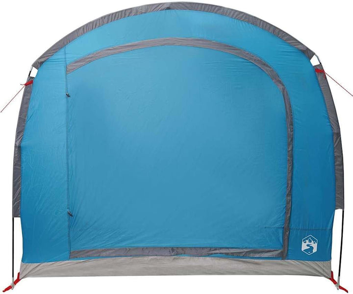 Fahrrad Lagerzelt mit Dach und Stauraum Blau 268 x 240 x 191 cm aus Polyester mit Tragetasche und Lu