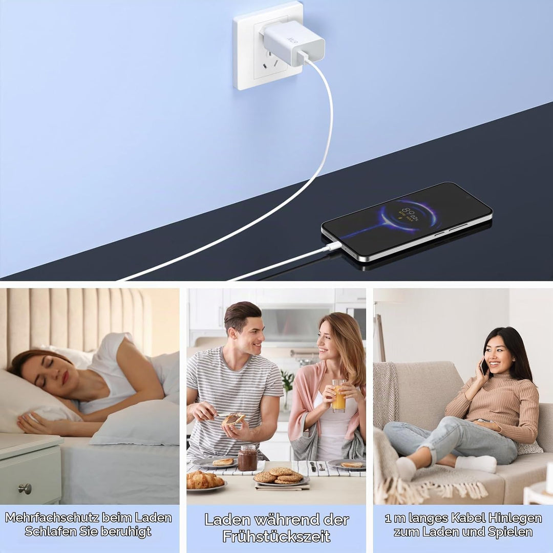 67W Turbocharge Ladegerät mit USB C Ladekabel für Xiaomi,2 Port 45W USB C Ladegerät USB Netzteile Sc