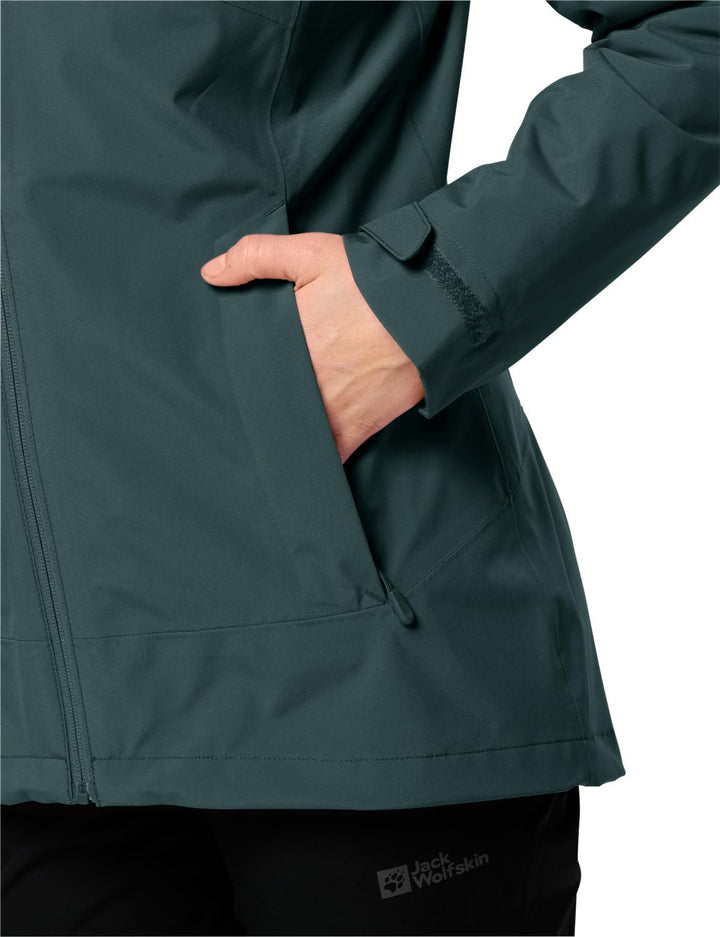 Jack Wolfskin Damen Moonrise 3in1 Jkt W Jacket, S mint leaf