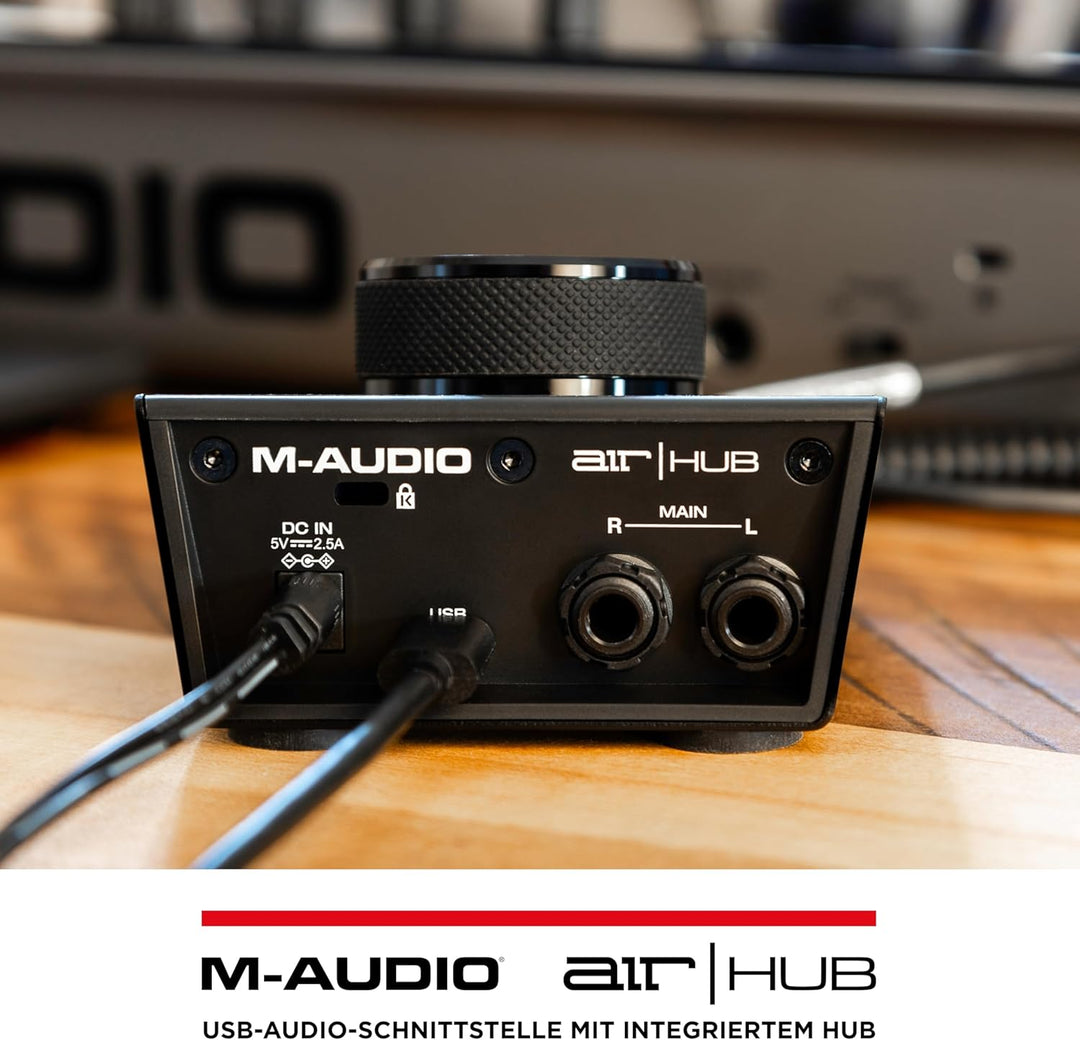 M-Audio AIR|HUB - USB / USB-C Desktop Monitoring Interface mit integriertem 3-Port Hub und Software