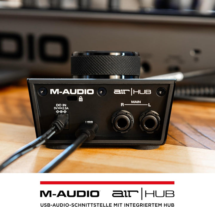 M-Audio AIR|HUB - USB / USB-C Desktop Monitoring Interface mit integriertem 3-Port Hub und Software