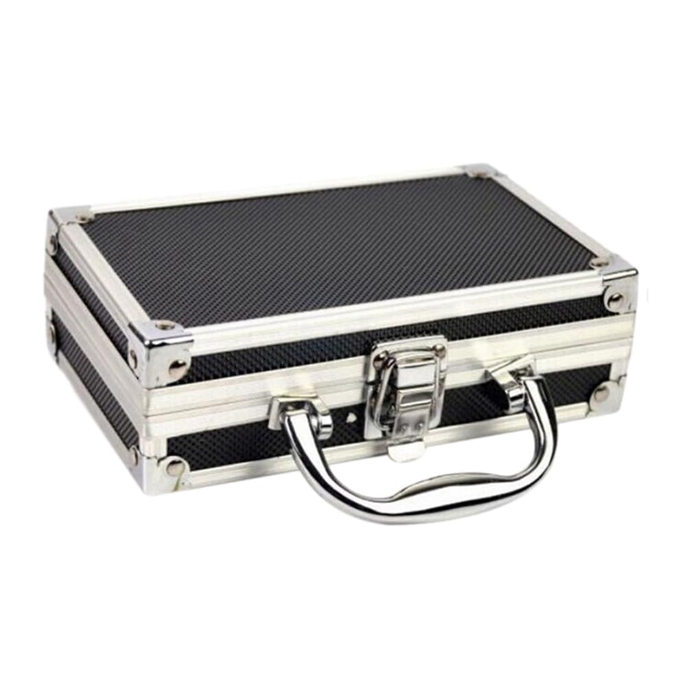 Mini-Aluminium-Flugkoffer, Kleine Werkzeugkasten Aufbewahrungsbox, Abschliessbarer Universal-Transpo