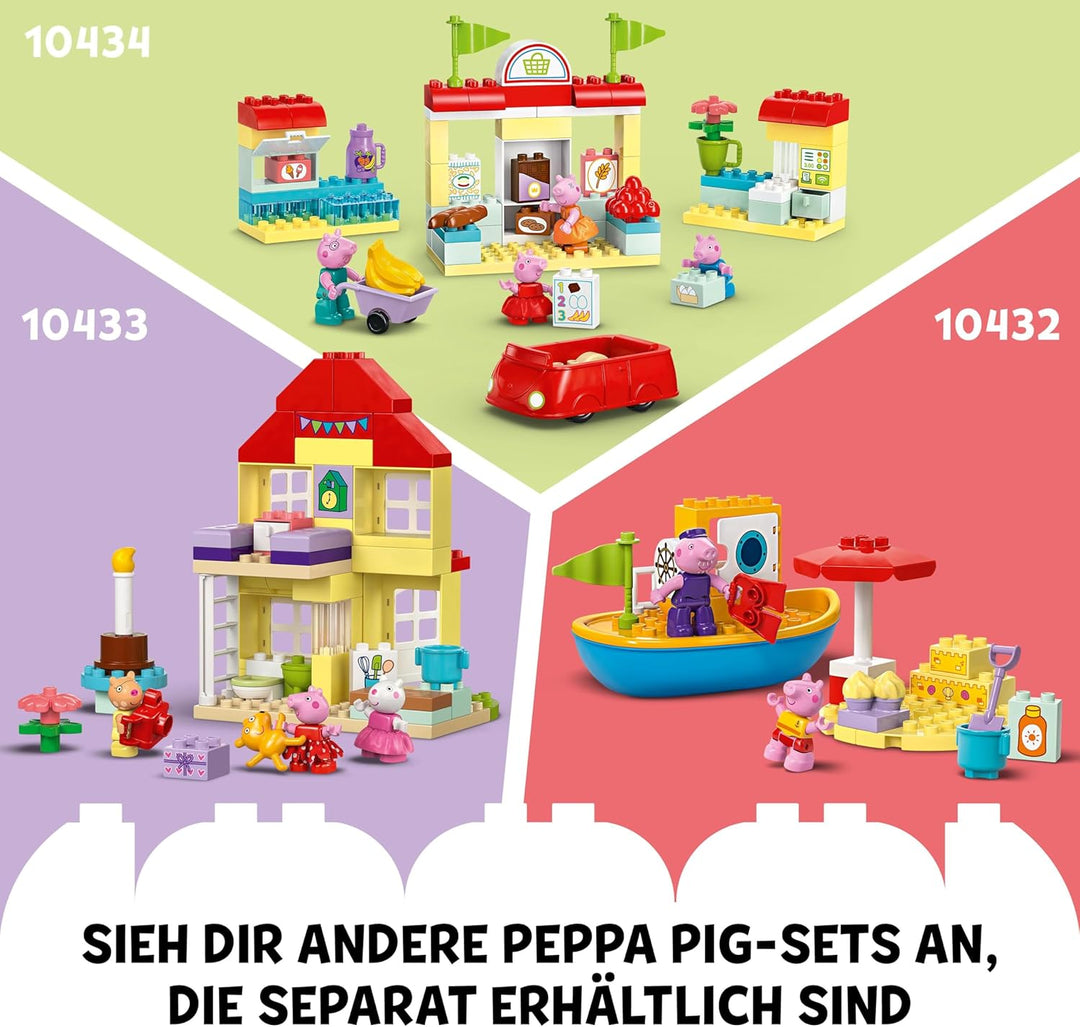 LEGO DUPLO Peppa Wutz Garten mit Baumhaus: Lern-Set für Vorschulkinder zum Bauen und Umbauen mit 2 F