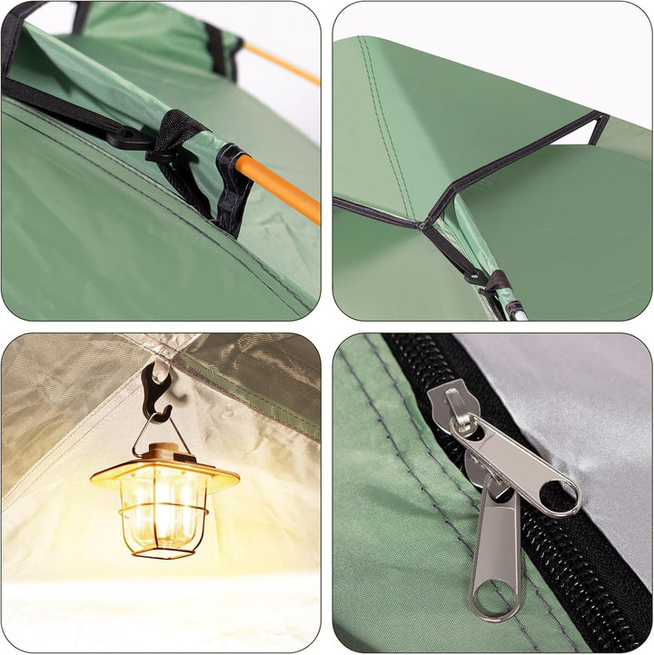 Leogreen Camping Zelt Automatik Kuppelzelt 3-4 Personen, Wasserdicht UV-Schutz Pop Up Zelt mit Trage
