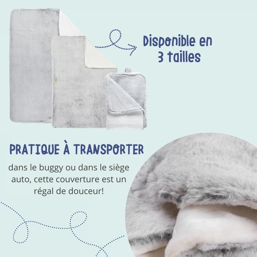 Noukie's Decke mit langem Flor, Grau, 100 x 140 cm Grau 100 x 140 cm (1er Pack), Grau 100 x 140 cm (