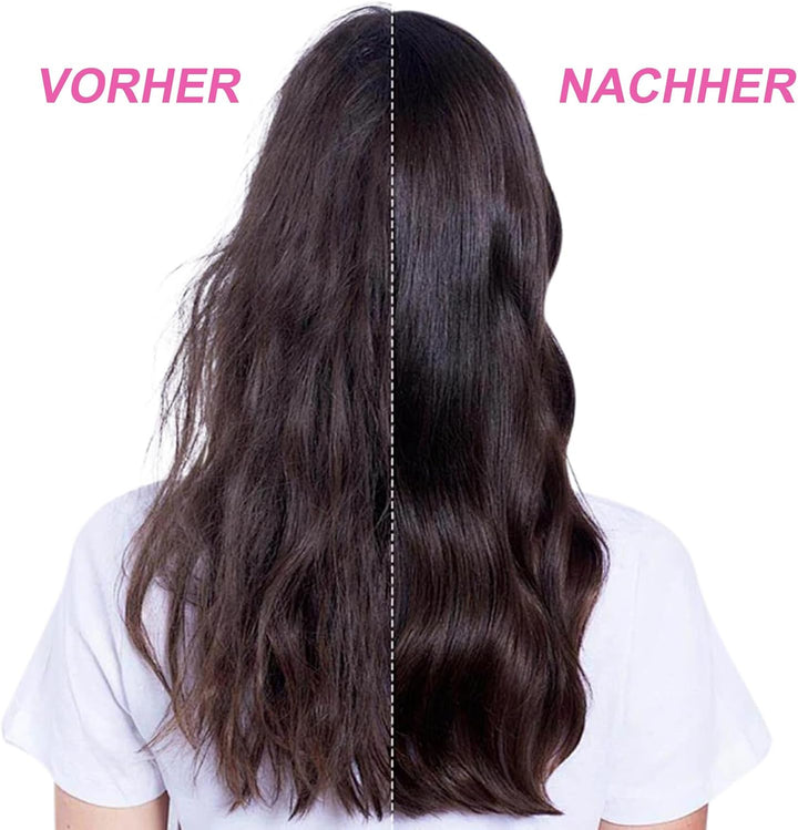Glättbürste Kabellos - Glättbürste Kabellos mit 3 Wärmestufen, Tragbarer Stylingbürste für Kurze Haa