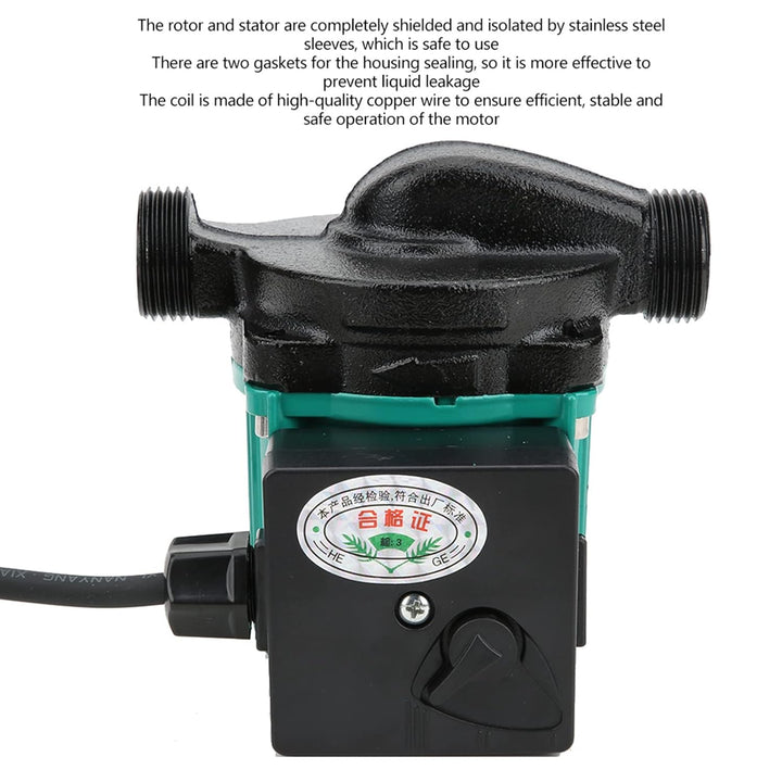 220 V 100 W Warmwasser-Umwälzpumpe, Extrem Leise Automatische Start-Umwälzpumpe, NPT 3/4 Zoll Messin