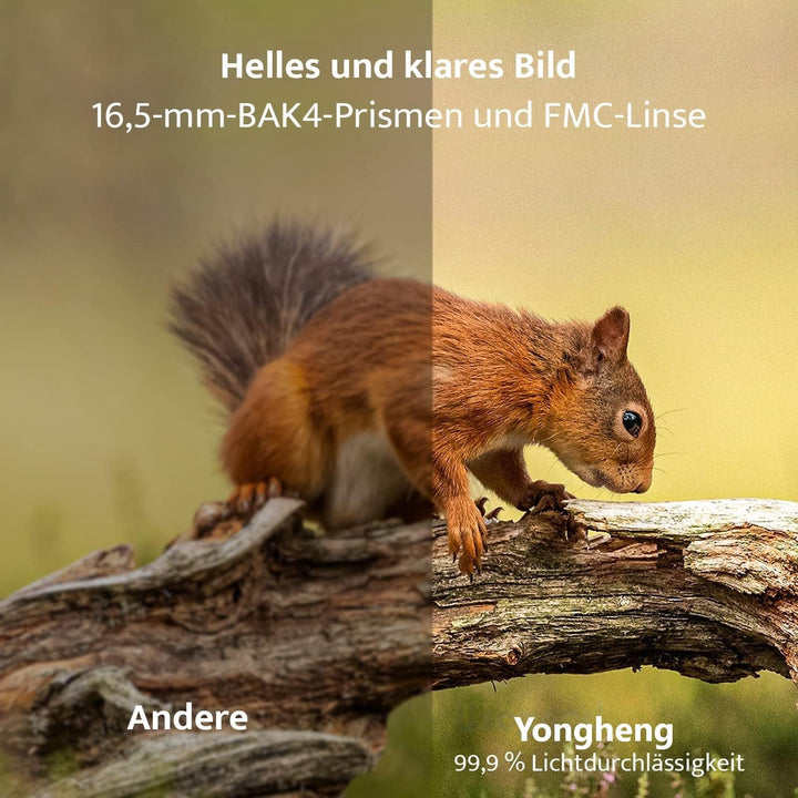 Yongheng 12x42 HD Binoculars Professional,fernglas Erwachsene wasserdicht,für Vogelbeobachtung, für