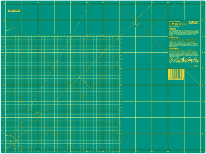 OLFA Schneidematte SET 45x60cm Selbstheilende Doppelseitig Verwendbar für Nähen, Patchwork, Quilt DE
