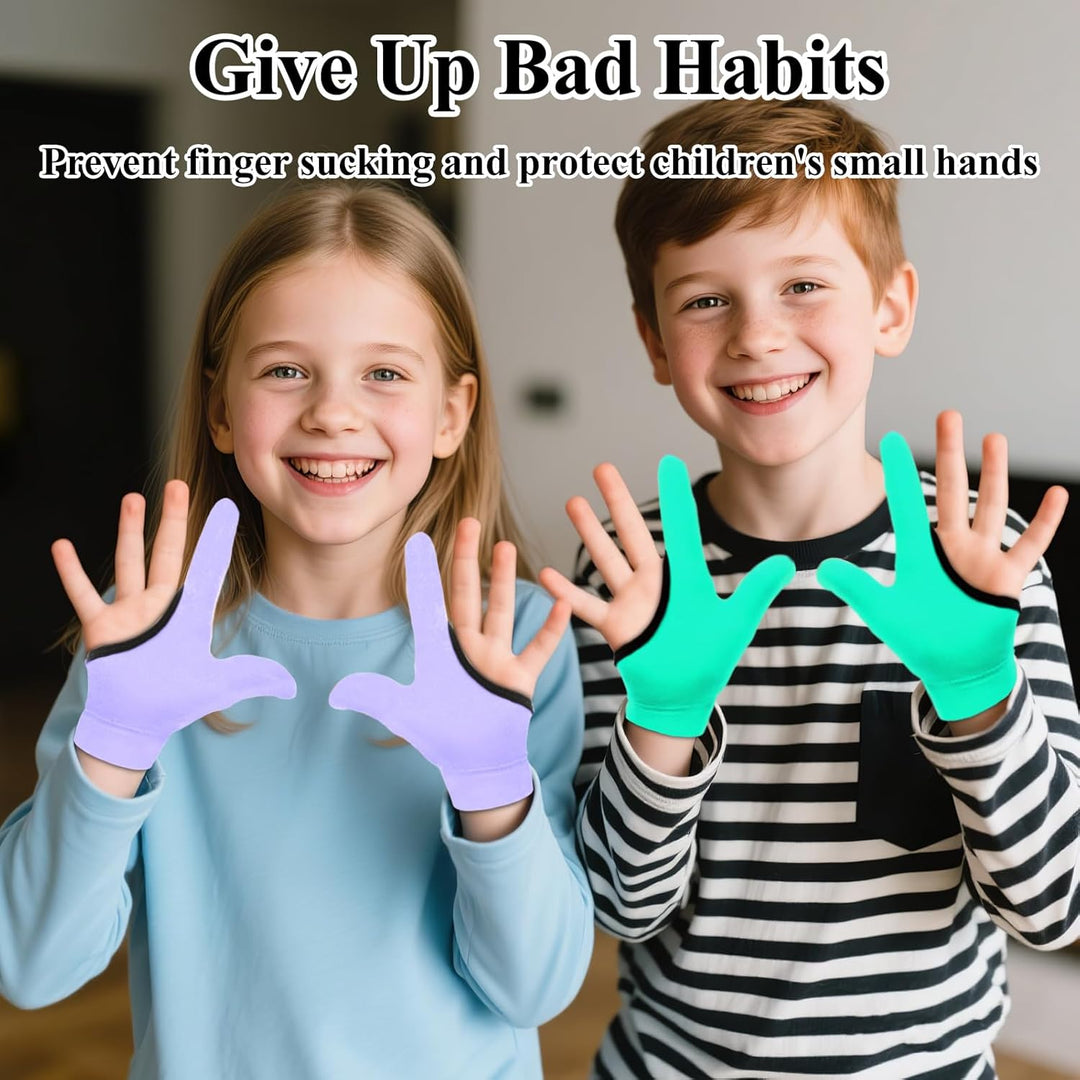 4 Stück Daumenlutschen Abgewöhnen Daumenlutschen Stop Kinder Daumen Saugen Guard Handschuhe Kaukompr