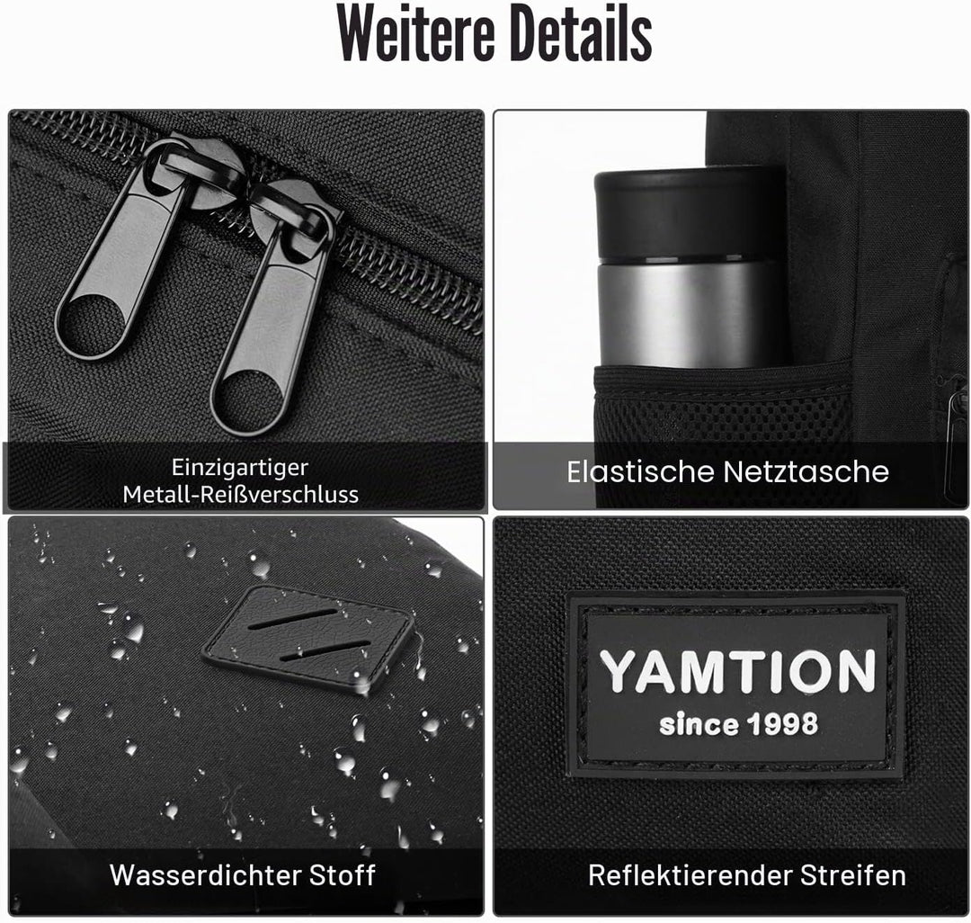 YAMTION Rucksack Laptop Herren Rucksack Damen,Schulrucksack Jungen Teenager Schultasche Mädchen Schu