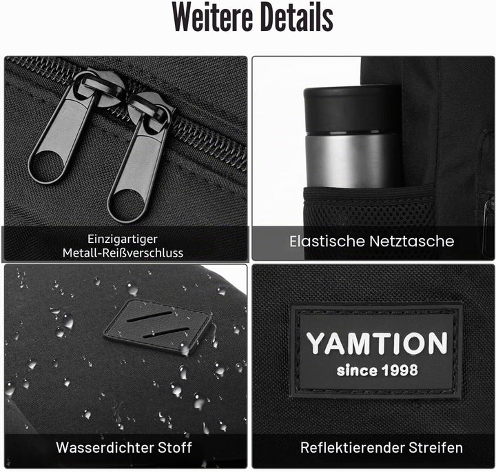 YAMTION Rucksack Laptop Herren Rucksack Damen,Schulrucksack Jungen Teenager Schultasche Mädchen Schu