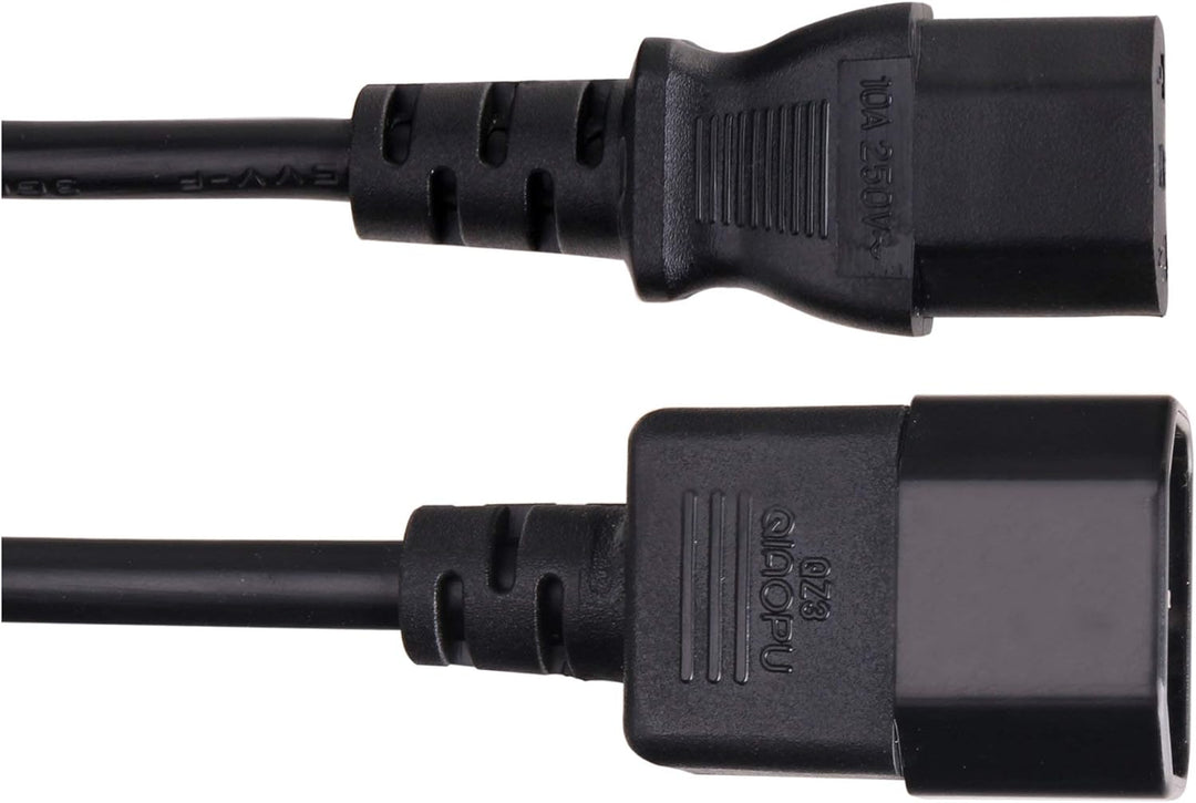 5X Pronomic IECIEC-1 Netzkabel Verlängerung 1m (Kaltgeräte Stecker auf Kaltgeräte Buchse, sehr flexi