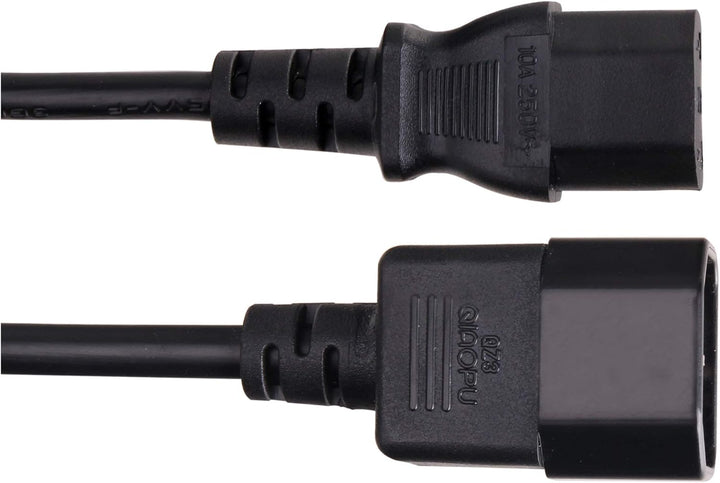 5X Pronomic IECIEC-1 Netzkabel Verlängerung 1m (Kaltgeräte Stecker auf Kaltgeräte Buchse, sehr flexi