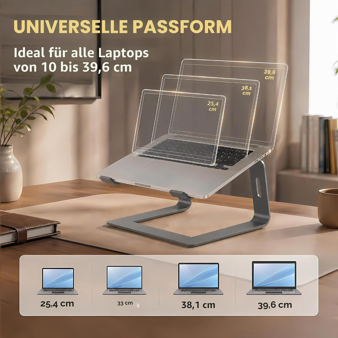 Orionstar Laptop Ständer, Ergonomischer Laptop Stand für Schreibtisch, Aluminium Laptop Halterung mi
