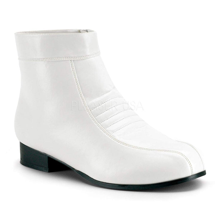 Retro-Disco-Stiefeletten Pimp-50 - matt Weiss Gr. 46 - 47